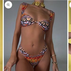 Strawberry Milk Mob Tiger Tail Bikini Set